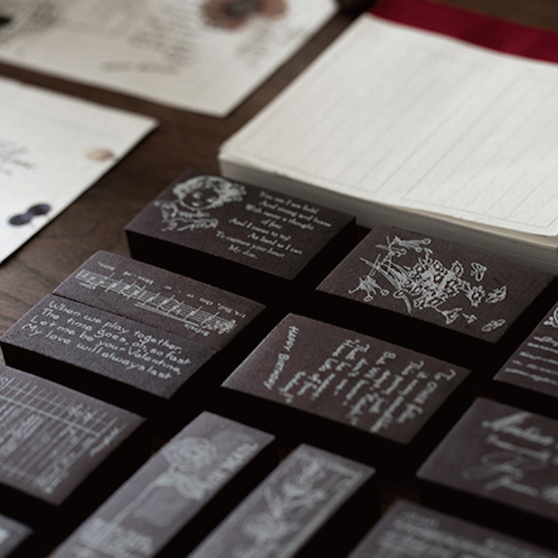 Vintage Collectible Stamps - ชุดแสตมป์โฟมลายธนบัตรวินเทจ สำหรับงานประดิษฐ์ สมุดภาพ ตกแต่งการ์ด ทำบันทึก งานป้ายชื่อ