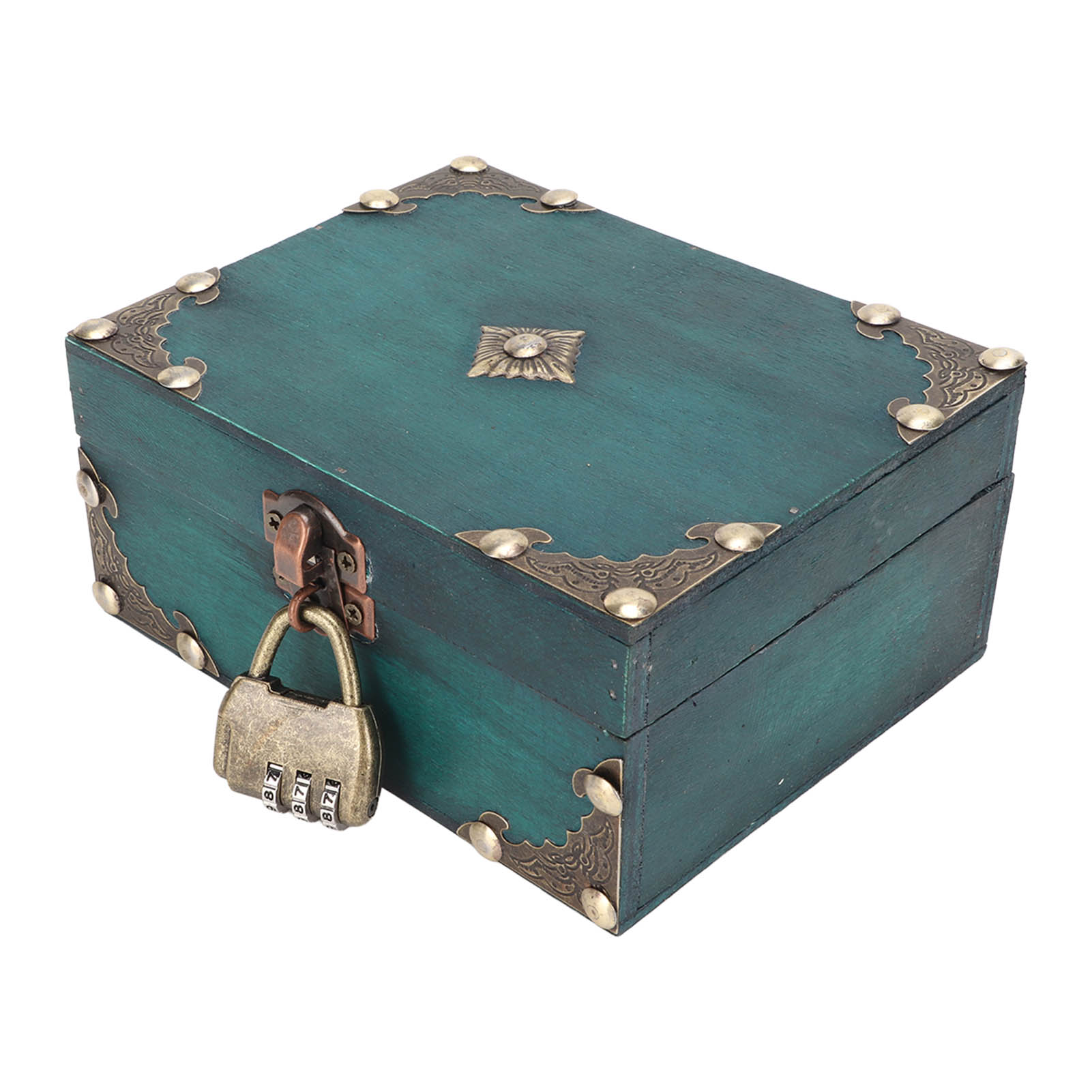 Vintage Items Collection - กล่องเก็บเครื่องประดับไม้พร้อมกุญแจ กล่องสมบัติงานฝีมือวินเทจสุดหรูสำหรับเก็บเครื่องประดับและสะสมของมีค่า