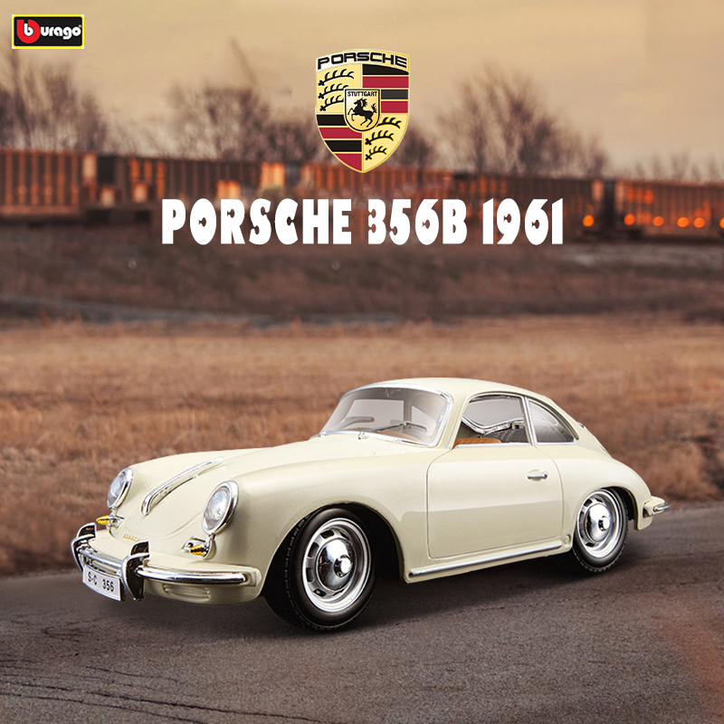 Vintage And Collectible Toys - Bburago รถวินเทจ1:24รถ1961พอร์เชอ356B คูเป้โลหะผสมของสะสมโมเดลรถยนต์ของเล่นหรูหราดายแคส