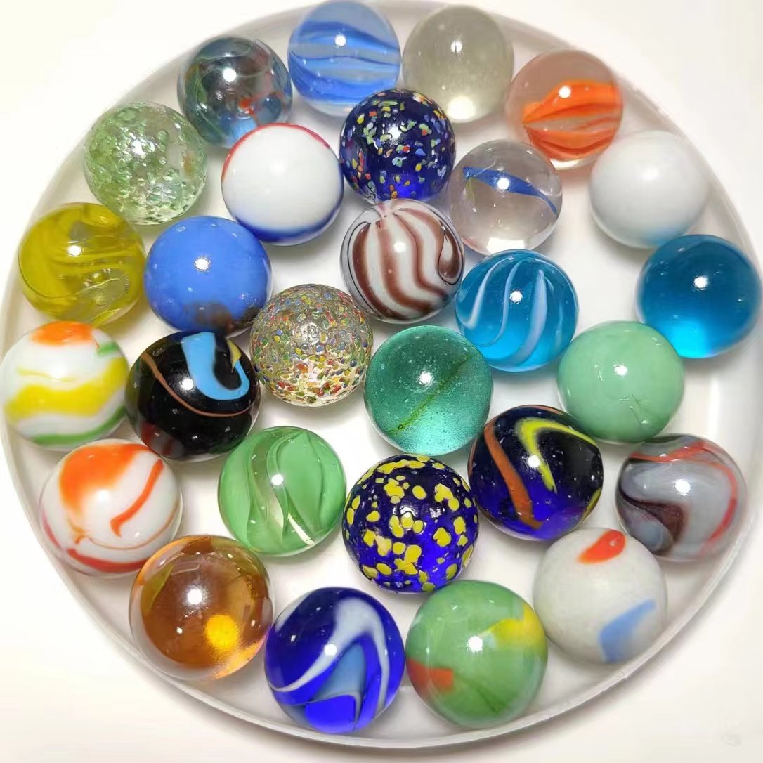 Vintage Collectible Marbles - ลูกแก้วสีขนาด 16 มม. 25 มม. 35