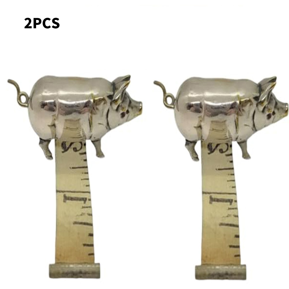 Collectible Vintage Tools - ตลับเมตรวินเทจรูปหมู - ดีไซน์โลหะรูปหมูที่เป็นเอกลักษณ์ ของสะสมสุดประณีต อุปกรณ์ตกแต่งงานเย็บปักถักร้อยและงาน DIY