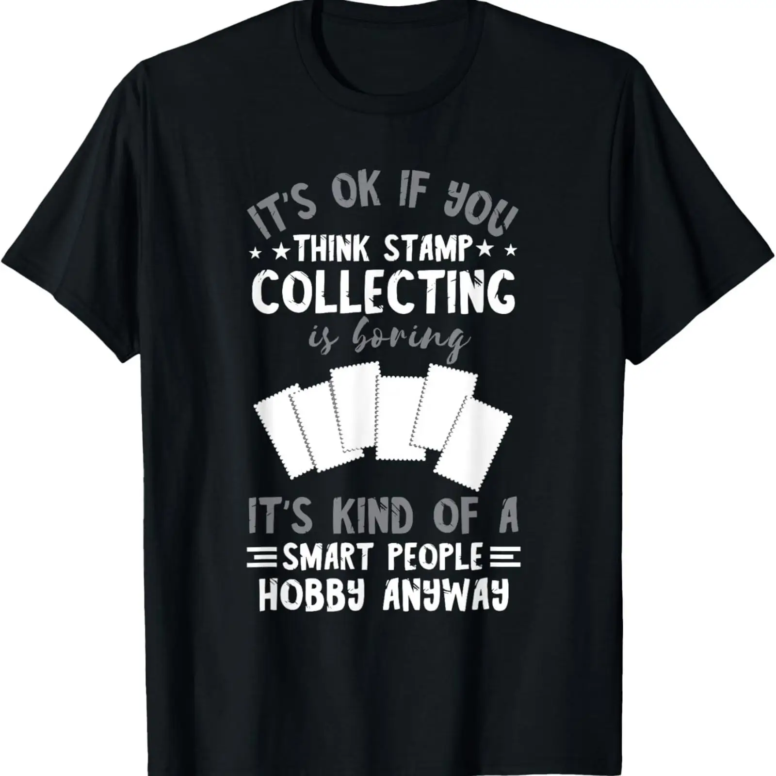 Vintage Collectible Stamps - เสื้อยืดลายสะสมแสตมป์สุดฮา สำหรับคนชอบสะสมของสะสม วินเทจ ลุคสตรีทแฟชั่น ทันสมัย ใส่ได้ทั้งชายและหญิง
