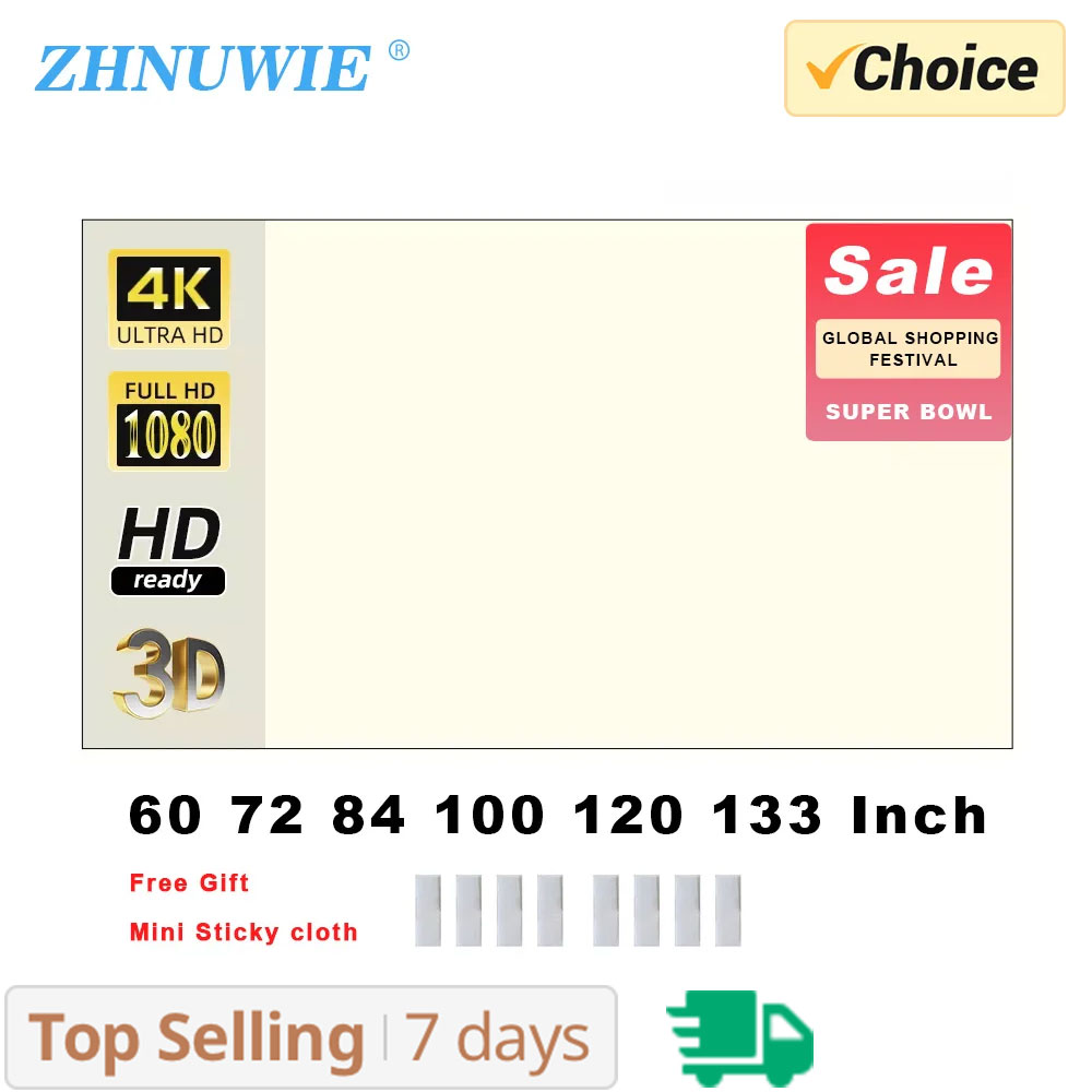 ZHNUWIE โปรเจคเตอร์หน้าจอตาราง - Slide Film 120 บทวิจารณ์และราคา