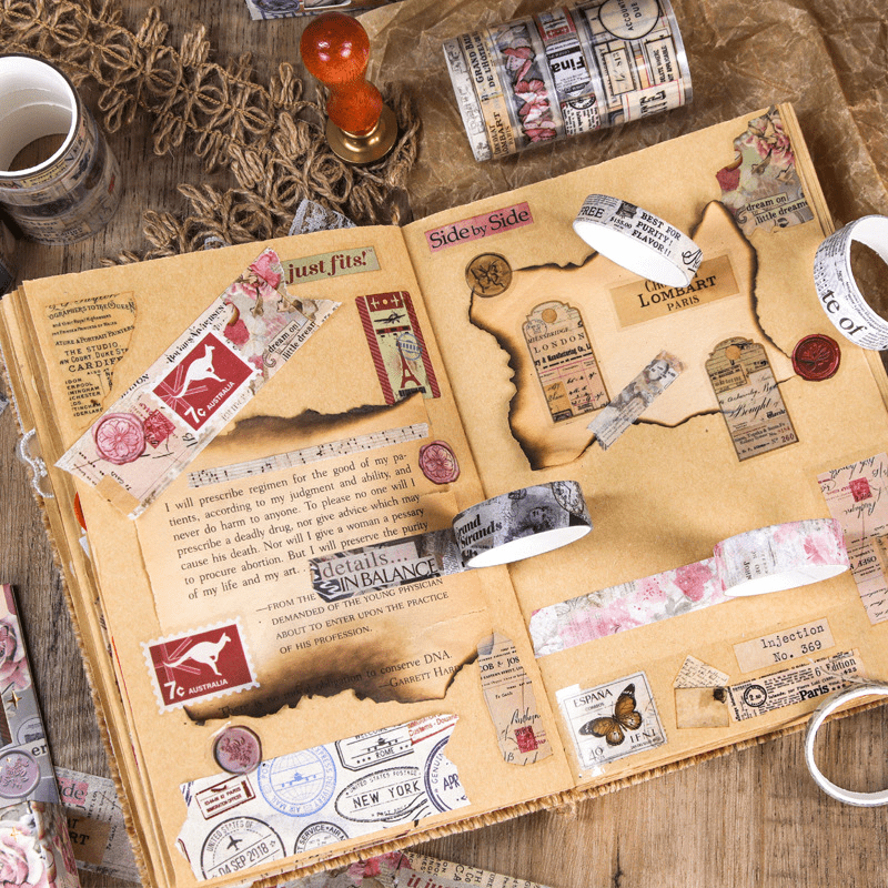ชุดเทปวาชิลายแสตมป์ผีเสื้อสไตล - Vintage Collectible Stamps บทวิจารณ์และราคา