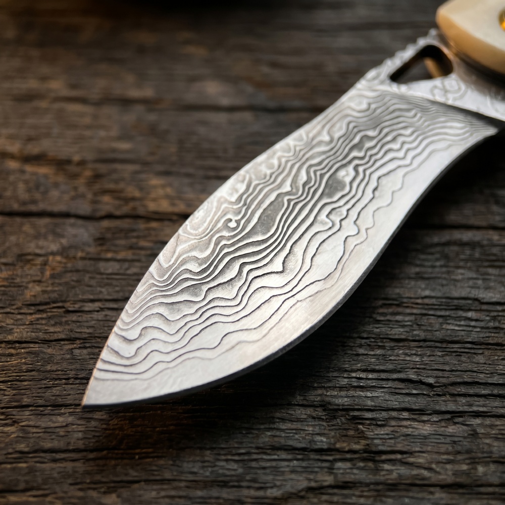มีดพับเหล็กดามัสกัสโบราณขนาดเล - Vintage Collectible Pocket Knives บทวิจารณ์และราคา