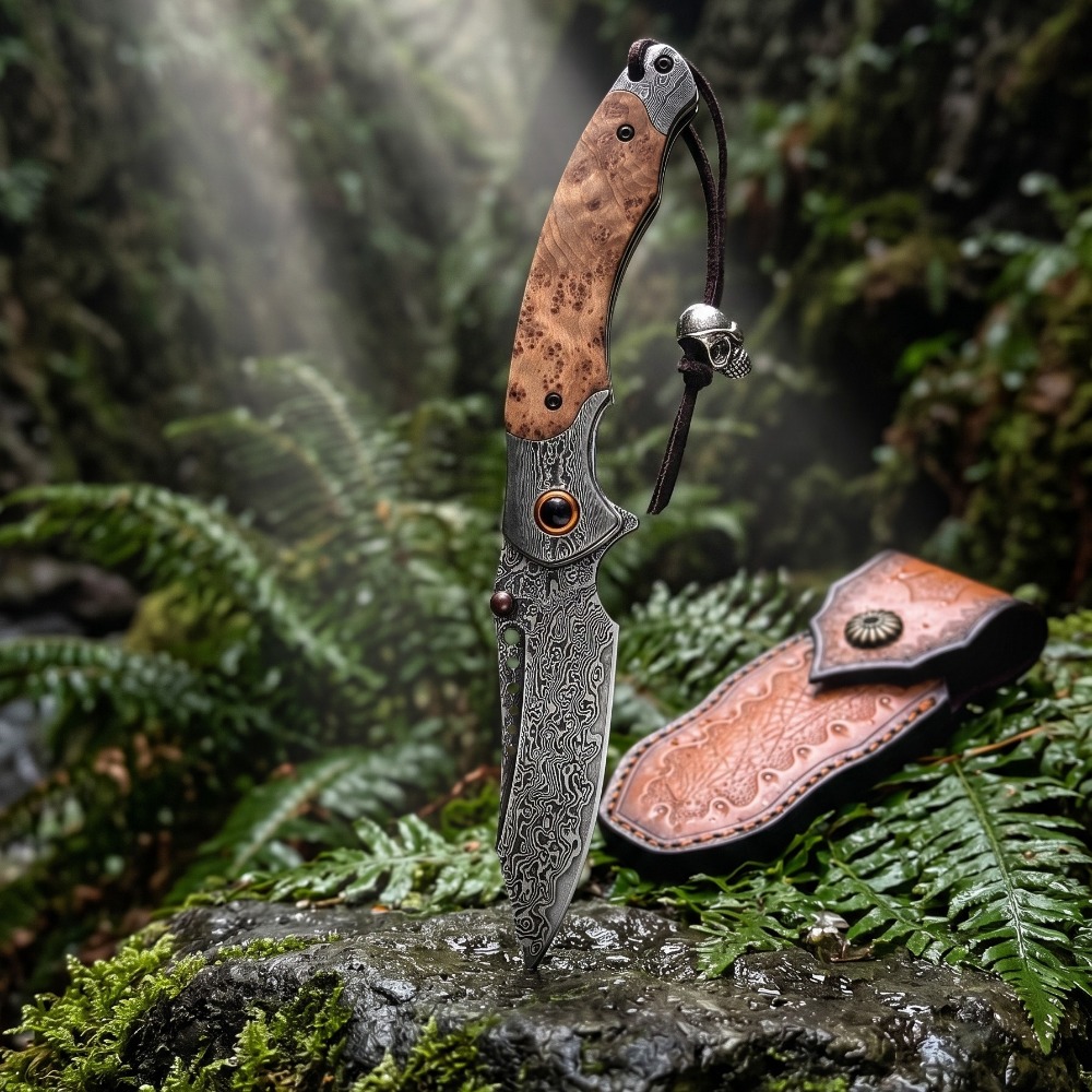 มีดพับลายดามัสกัส ความแข็งสูง  - Vintage Collectible Pocket Knives บทวิจารณ์และราคา