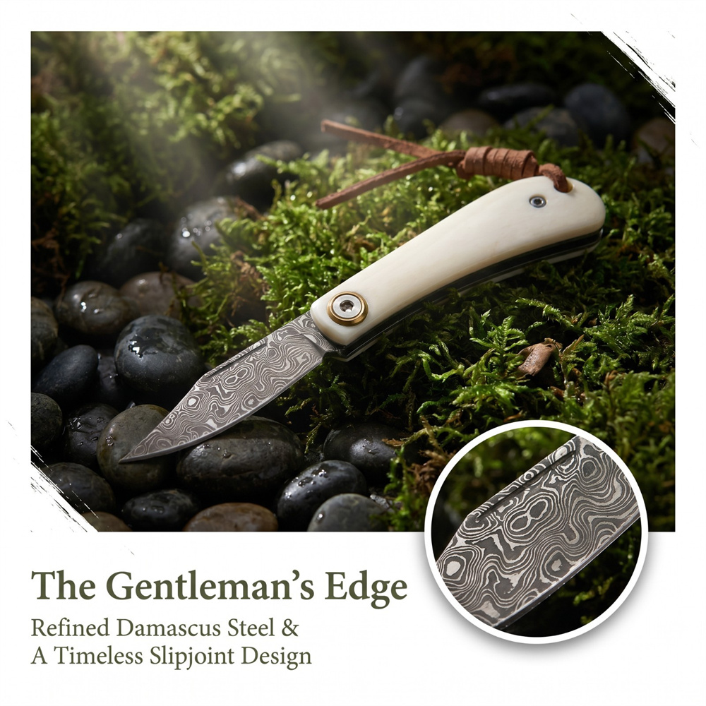 มีดพับวินเทจลายดามัสกัสขนาดกะท - Vintage Collectible Pocket Knives บทวิจารณ์และราคา