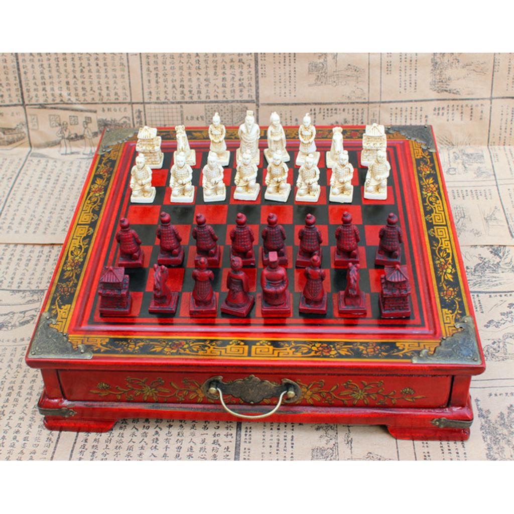 ชุดหมากรุกจีนโบราณทำจากดินเผา  - Vintage Collectible Board Games บทวิจารณ์และราคา