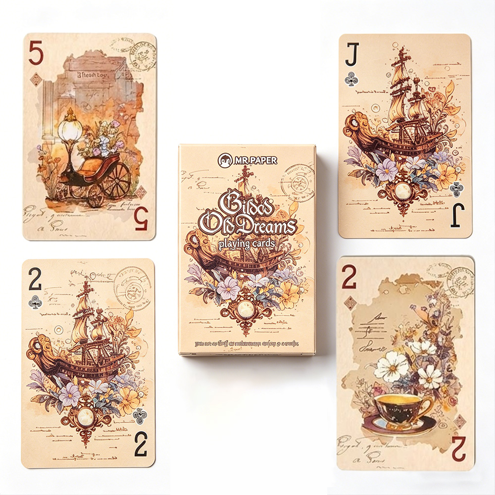 55 ชิ้น ไพ่ลายวินเทจสวยงาม (57 - Vintage Collectible Board Games บทวิจารณ์และราคา
