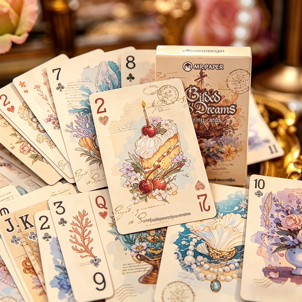 55 ชิ้น ไพ่ลายวินเทจสวยงาม (57 - Vintage Collectible Board Games บทวิจารณ์และราคา
