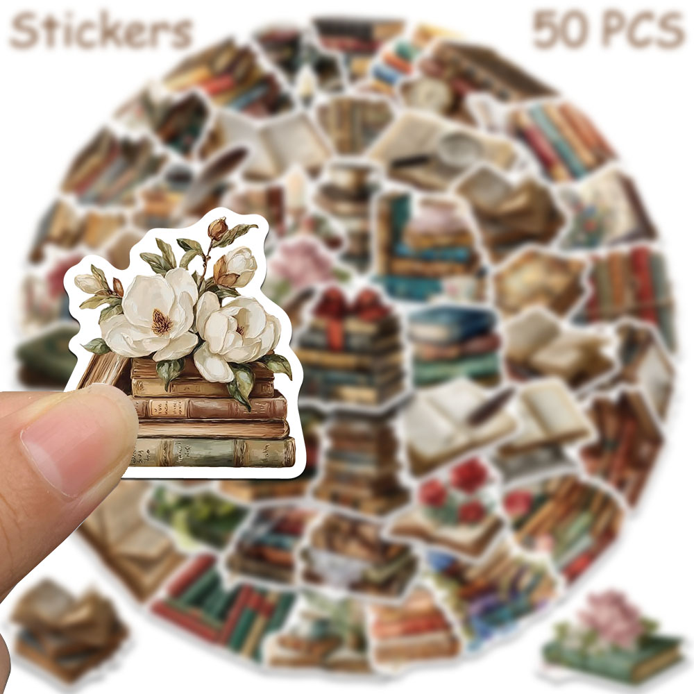 50 ชิ้น สติ๊กเกอร์หนังสือวินเท - Vintage Collectible Books บทวิจารณ์และราคา