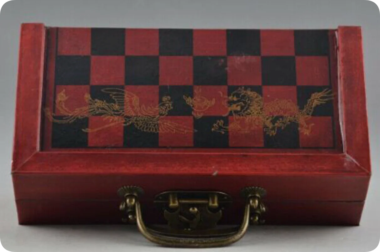 พับชุดหมากรุกวินเทจเกมกระดานไม - Vintage Collectible Board Games บทวิจารณ์และราคา