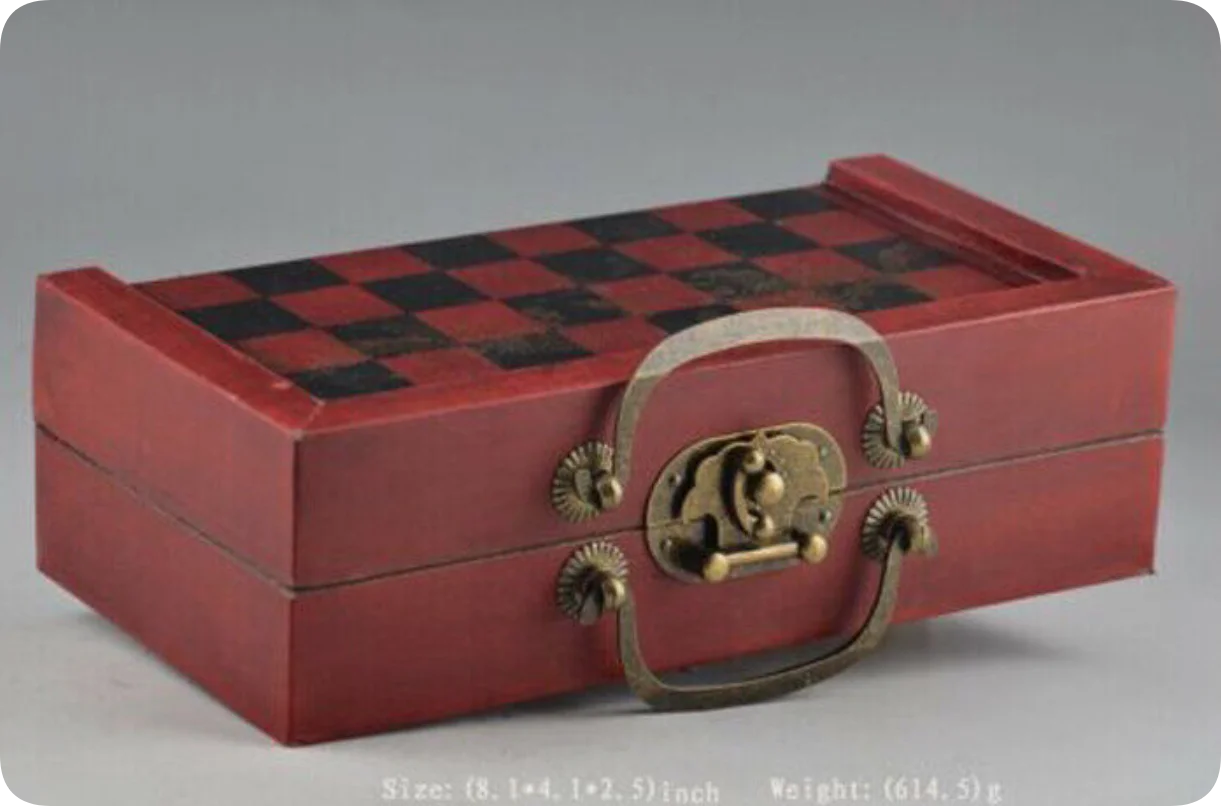 พับชุดหมากรุกวินเทจเกมกระดานไม - Vintage Collectible Board Games บทวิจารณ์และราคา