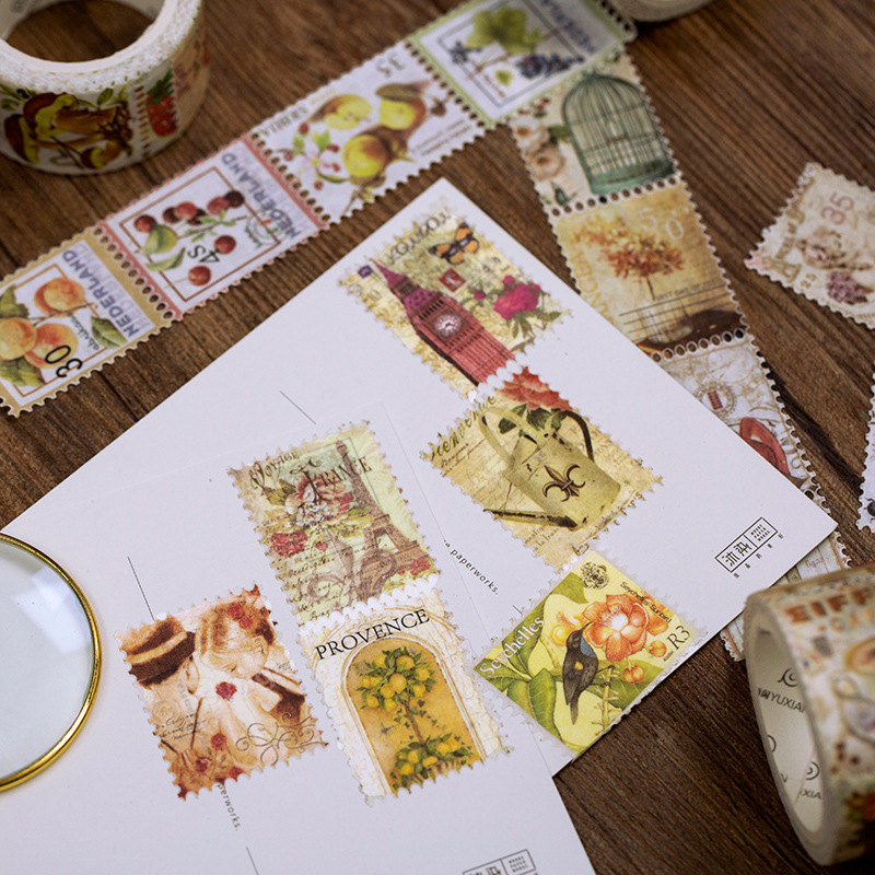 1ชิ้น/1ล็อตเทปกาวตกแต่งแบบย้อน - Vintage Collectible Stamps บทวิจารณ์และราคา