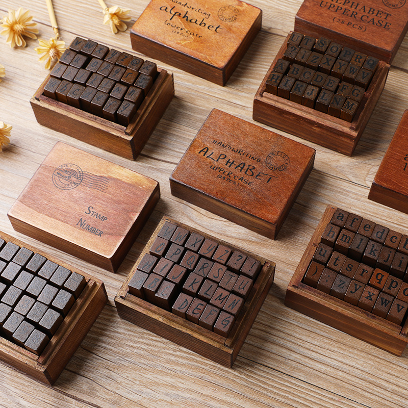 ชุดแสตมป์ไม้ลายตัวอักษรและตัวเ - Vintage Collectible Stamps บทวิจารณ์และราคา