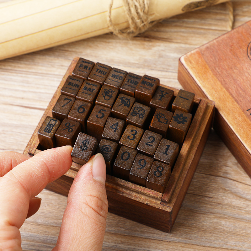 ชุดแสตมป์ไม้ลายตัวอักษรและตัวเ - Vintage Collectible Stamps บทวิจารณ์และราคา